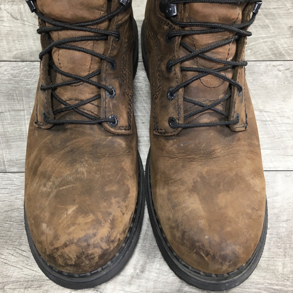 Red Wing Shoes Mens 414 Brown Leather Work Waterproof Dry Soft Toe Boots Size 12 - Picture 5 of 11